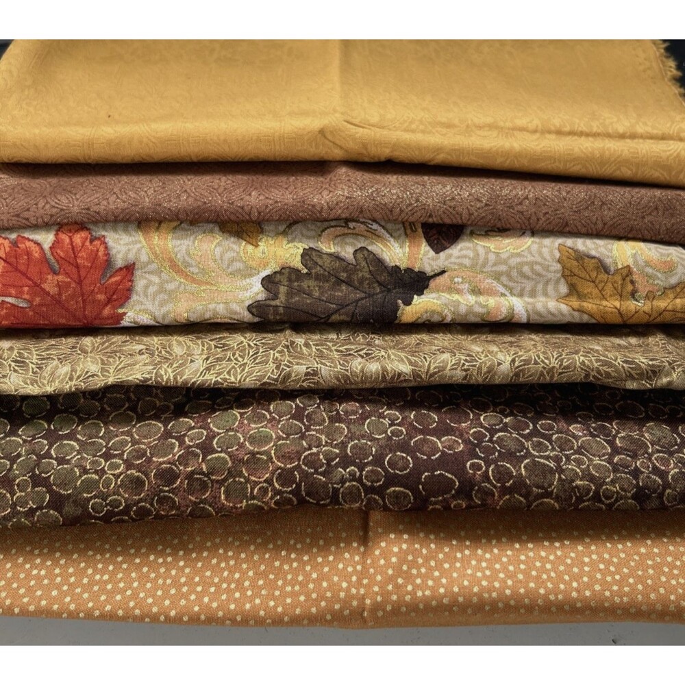 Autumn Color Palette Fabric Lot Quilting Crafts Sewing Art Project Cotton Prints